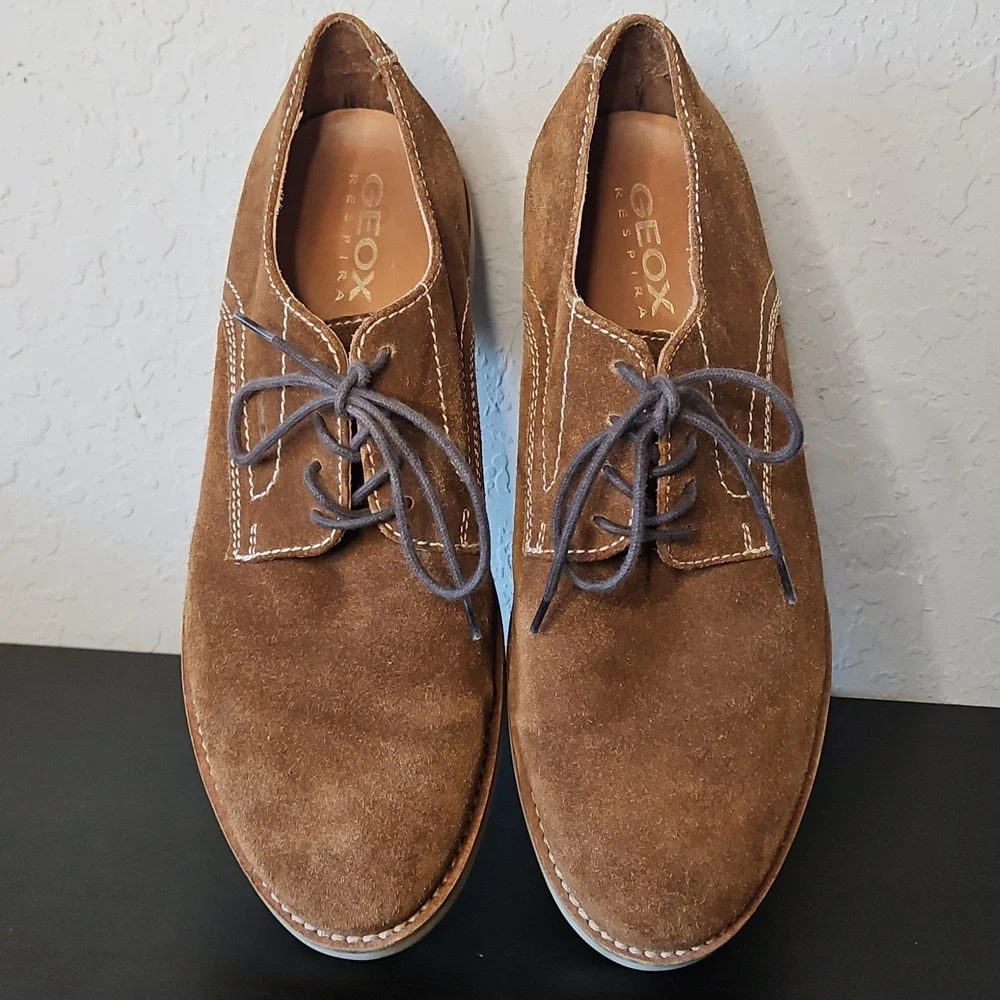 Goex Mens Suede Lace Up Shoes, Size 42 1/2 (US 9 1/2)